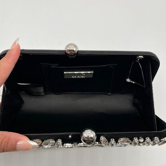 I.N.C. International Concepts Black East West Embellished Minaudiere Convertible